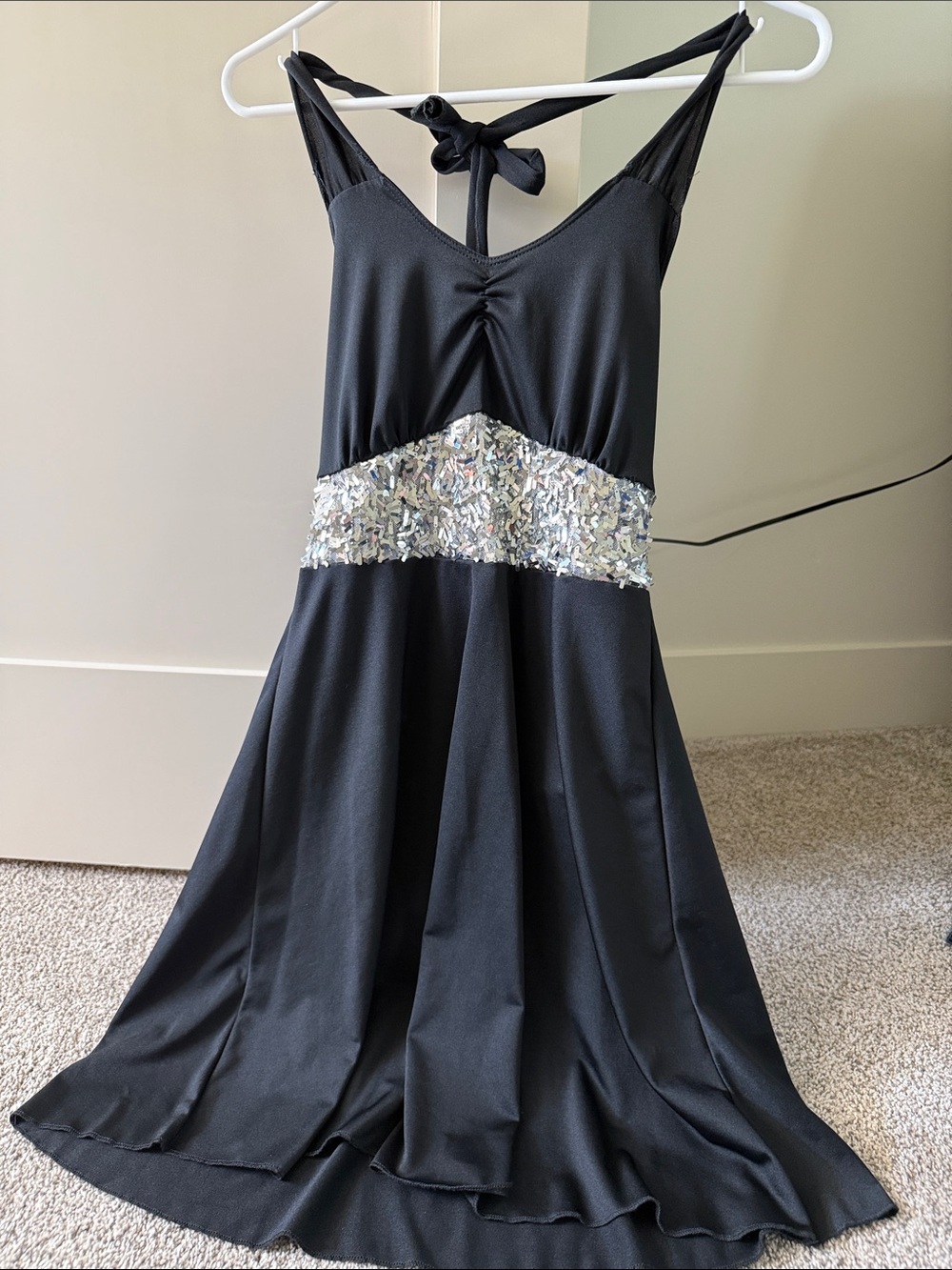 Black Halter Dance Costume Dress